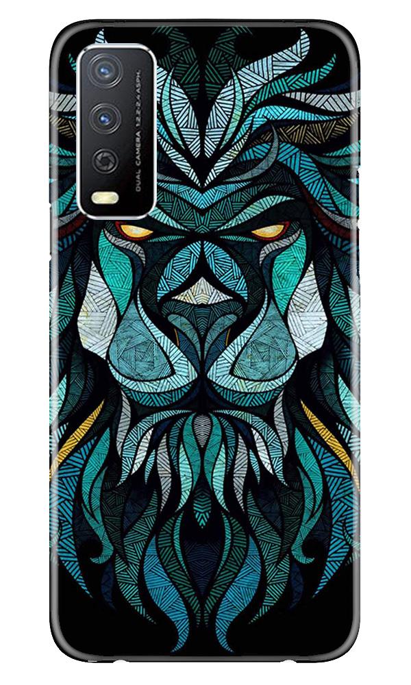 Lion Mobile Back Case for Vivo Y12s (Design - 314)