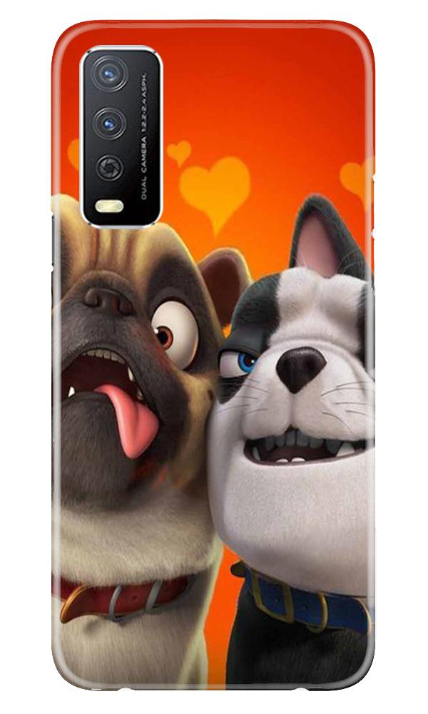 Dog Puppy Mobile Back Case for Vivo Y12s (Design - 350)