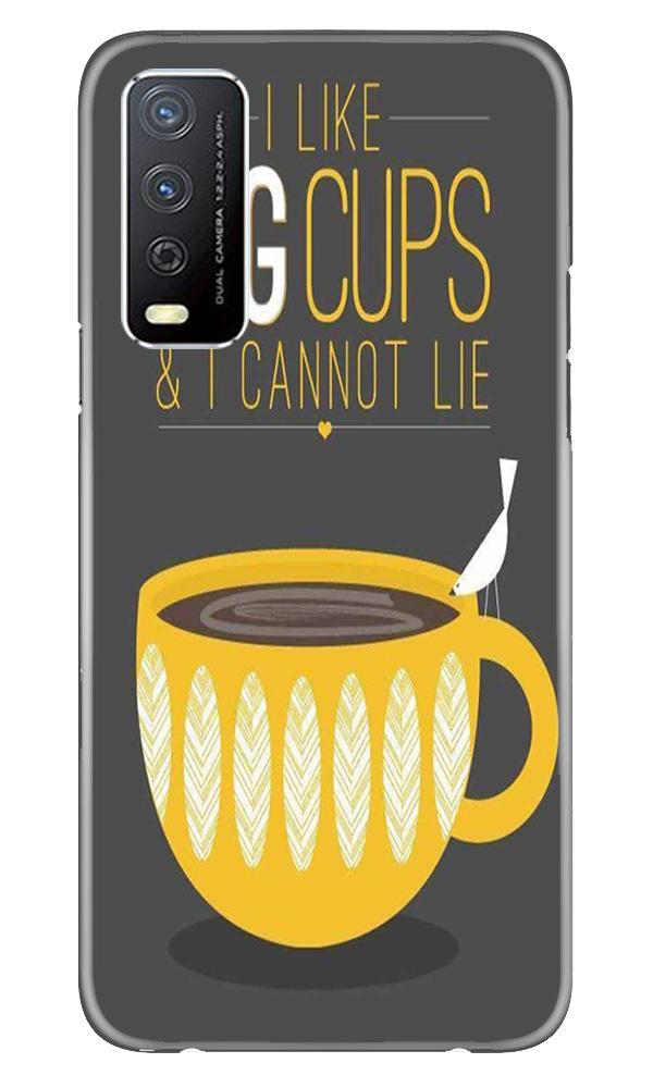 Big Cups Coffee Mobile Back Case for Vivo Y12s (Design - 352)