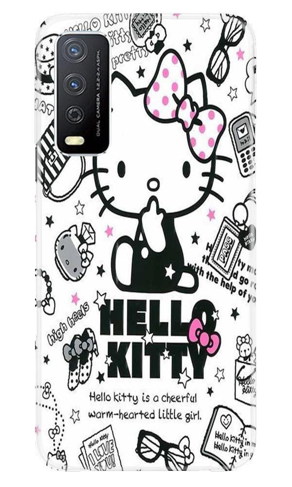 Hello Kitty Mobile Back Case for Vivo Y12s (Design - 361)