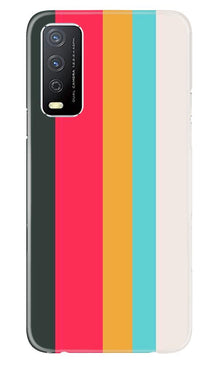 Color Pattern Mobile Back Case for Vivo Y12s (Design - 369)