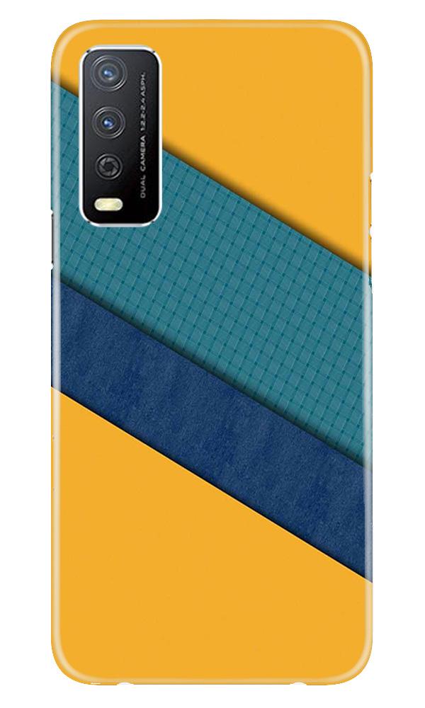Diagonal Pattern Mobile Back Case for Vivo Y12s (Design - 370)