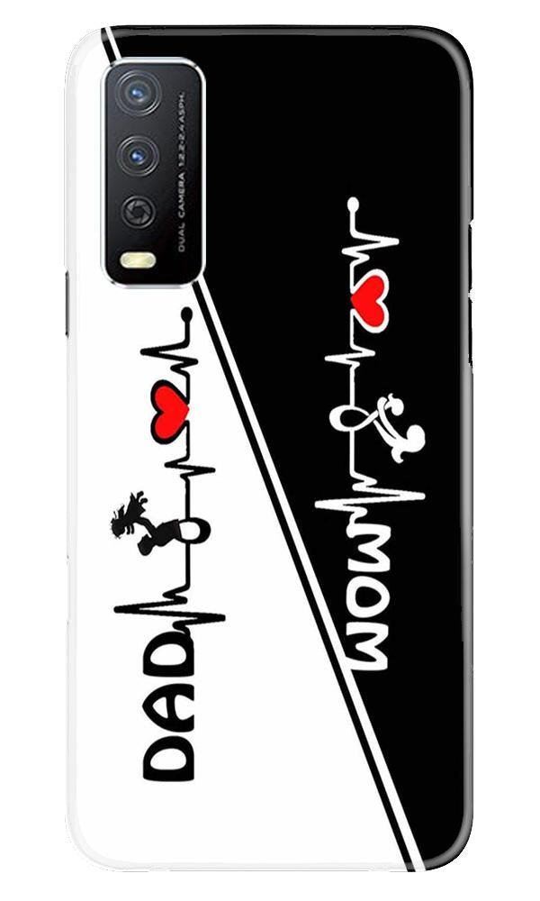 Love Mom Dad Mobile Back Case for Vivo Y12s (Design - 385)