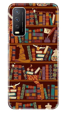 Book Shelf Mobile Back Case for Vivo Y12s (Design - 390)