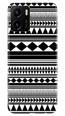 Black white Pattern Mobile Back Case for Vivo Y15C (Design - 5)