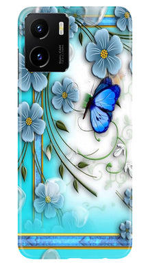 Blue Butterfly Mobile Back Case for Vivo Y15C (Design - 21)