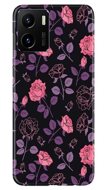 Rose Black Background Mobile Back Case for Vivo Y15C (Design - 27)