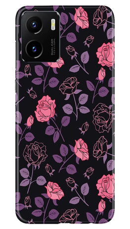 Rose Black Background Case for Vivo Y15C