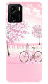 Pink Flowers Cycle Case for Vivo Y15C  (Design - 102)