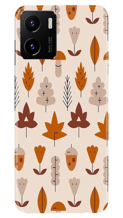 Leaf Pattern Art Case for Vivo Y15C  (Design - 132)