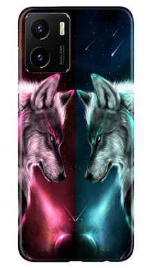 Wolf fight Mobile Back Case for Vivo Y15C (Design - 190)