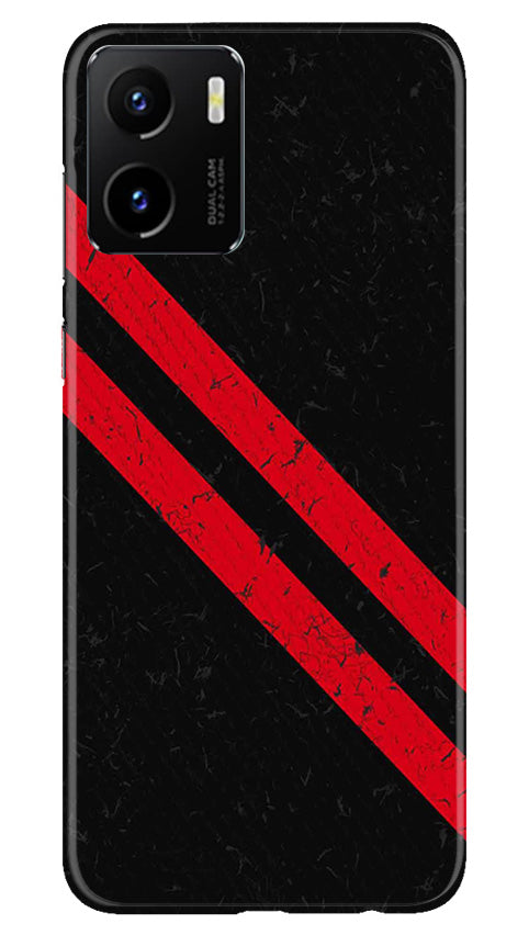 Black Red Pattern Mobile Back Case for Vivo Y15C (Design - 332)