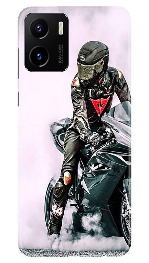 Biker Mobile Back Case for Vivo Y15C (Design - 342)