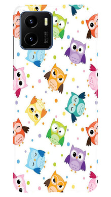 Owl Baground Pattern shore Mobile Back Case for Vivo Y15s (Design - 13)