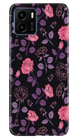 Rose Black Background Case for Vivo Y15s