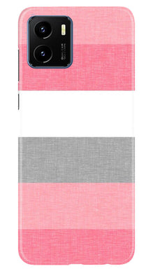 Pink white pattern Mobile Back Case for Vivo Y15s (Design - 55)