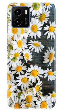 White flowers2 Mobile Back Case for Vivo Y15s (Design - 62)