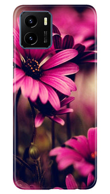 Purple Daisy Mobile Back Case for Vivo Y15s (Design - 65)
