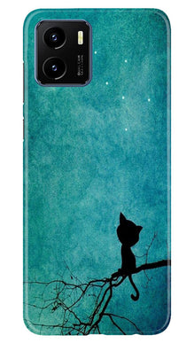 Moon cat Mobile Back Case for Vivo Y15s (Design - 70)
