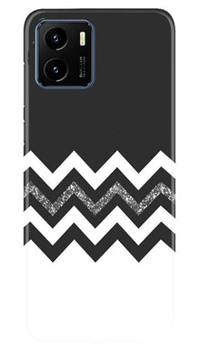 Black white Pattern2Mobile Back Case for Vivo Y15s (Design - 83)
