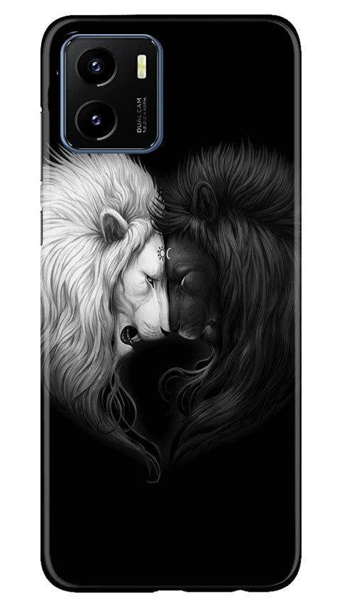 Dark White Lion Case for Vivo Y15s(Design - 140)