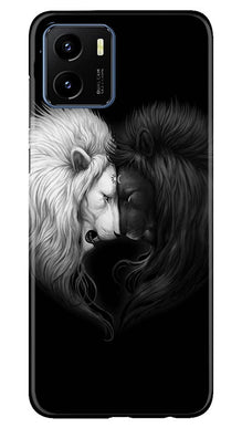 Dark White Lion Mobile Back Case for Vivo Y15s  (Design - 140)