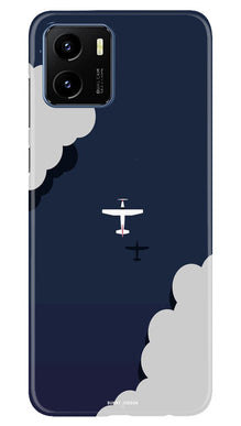 Clouds Plane Mobile Back Case for Vivo Y15s (Design - 165)