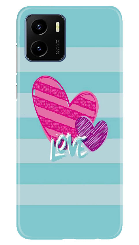 White Heart Case for Vivo Y15s (Design No. 260)