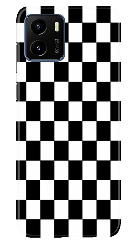 Black White Boxes Mobile Back Case for Vivo Y15s (Design - 331)