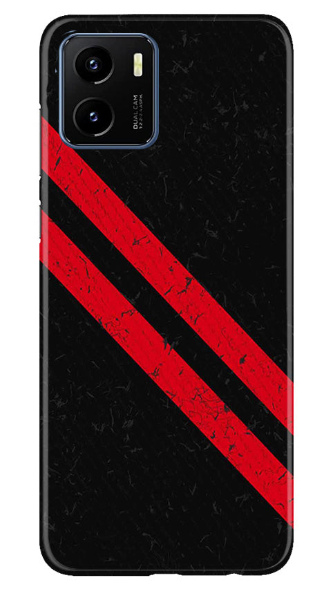 Black Red Pattern Mobile Back Case for Vivo Y15s (Design - 332)