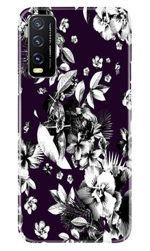 white flowers Mobile Back Case for Vivo Y20A (Design - 7)