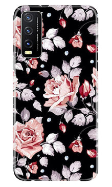 Pink rose Mobile Back Case for Vivo Y20T (Design - 12)