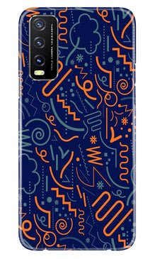 Line Art Baground Mobile Back Case for Vivo Y20T (Design - 26)