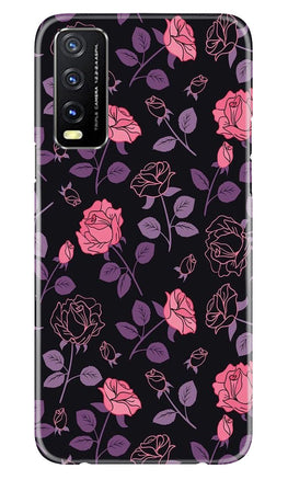 Rose Black Background Case for Vivo Y20A