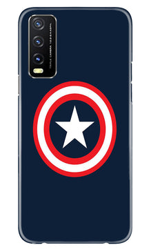 Captain America Mobile Back Case for Vivo Y20T (Design - 42)