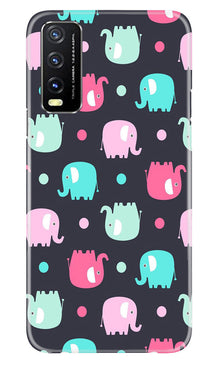 Elephant Baground Mobile Back Case for Vivo Y20T (Design - 44)