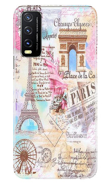Paris Eiftel Tower Mobile Back Case for Vivo Y20A (Design - 54)