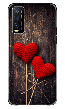 Red Hearts Mobile Back Case for Vivo Y20T (Design - 80)