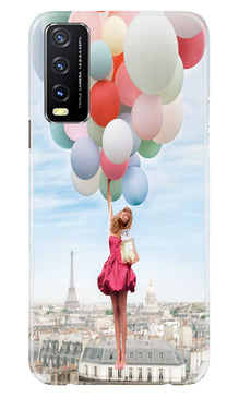 Girl with Baloon Mobile Back Case for Vivo Y20A (Design - 84)