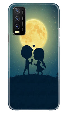 Love Couple Mobile Back Case for Vivo Y20A  (Design - 109)