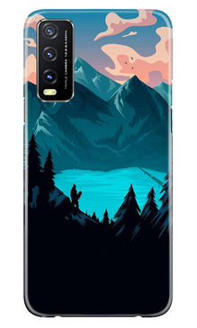 Mountains Mobile Back Case for Vivo Y20A (Design - 155)