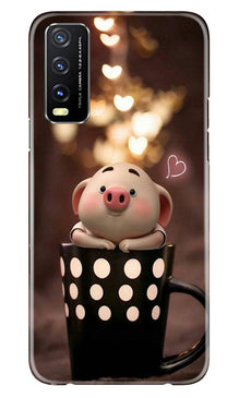 Cute Bunny Mobile Back Case for Vivo Y20A (Design - 182)
