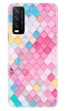 Pink Pattern Mobile Back Case for Vivo Y20T (Design - 184)