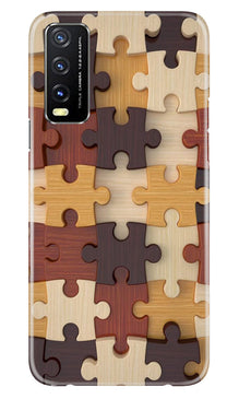 Puzzle Pattern Mobile Back Case for Vivo Y20A (Design - 186)