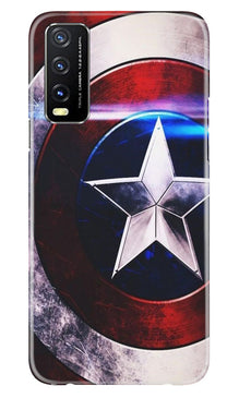 Captain America Shield Mobile Back Case for Vivo Y20A (Design - 219)