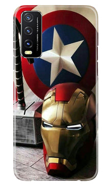 Ironman Captain America Mobile Back Case for Vivo Y20T (Design - 223)