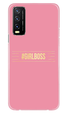 Girl Boss Pink Mobile Back Case for Vivo Y20A (Design - 232)