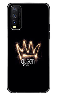 Queen Mobile Back Case for Vivo Y20A (Design - 239)