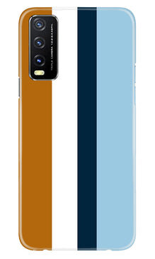 Diffrent Four Color Pattern Mobile Back Case for Vivo Y20A (Design - 244)