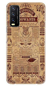 Hogwarts Mobile Back Case for Vivo Y20T (Design - 266)